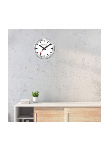 reloj mondaine de pared 40cm aluminio