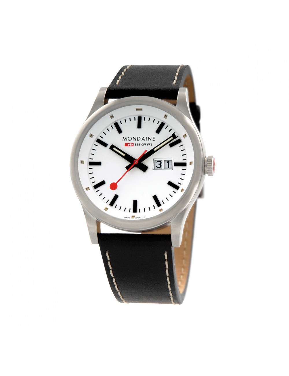 valores Clancy patio de recreo comprar Reloj suizo Mondaine SBB Sport Big Date (41mm), masculino, cuarzo