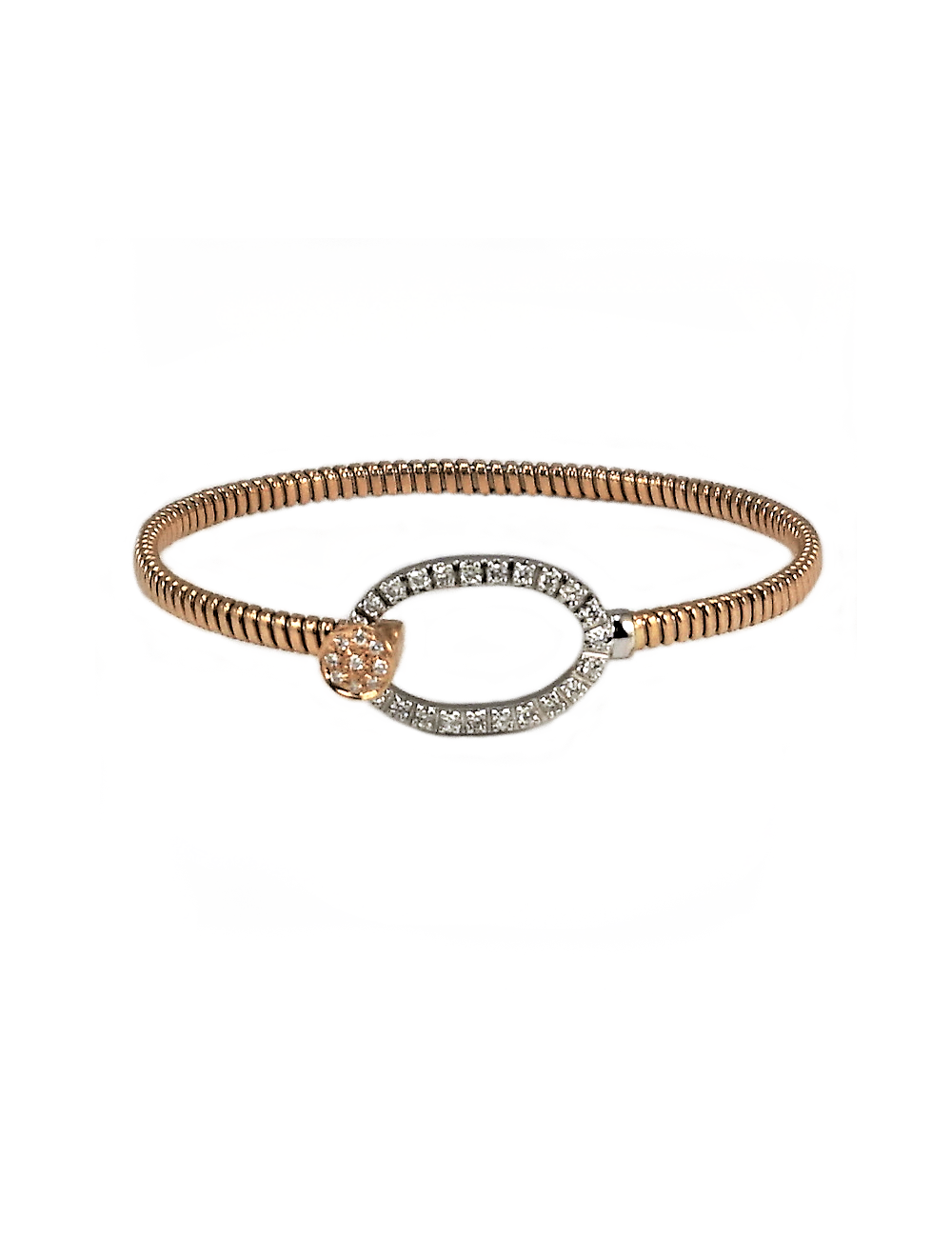 pulsera tubogas de oro rosa y diamantes pulsera tubogas de oro rosa y diamantes