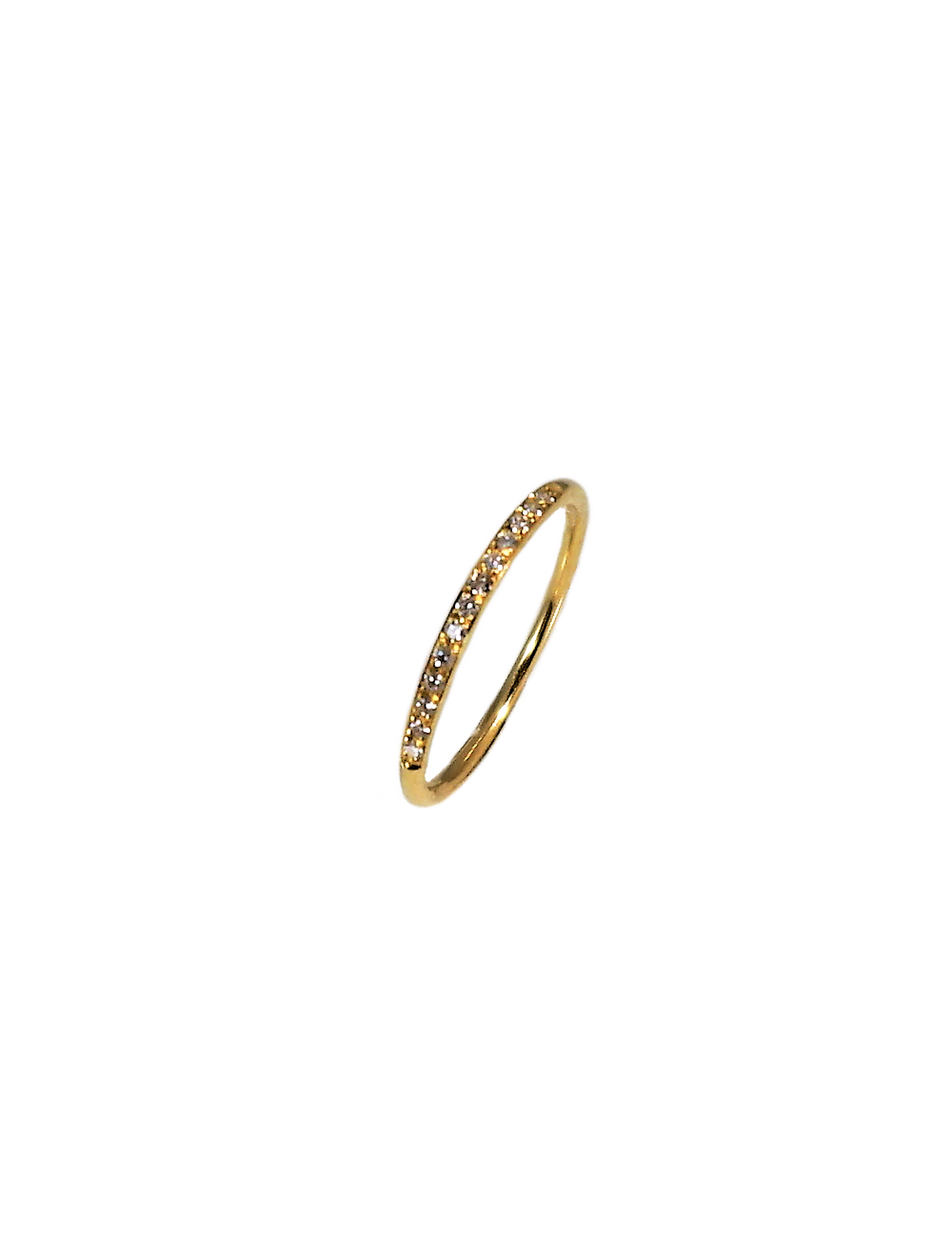 anillo alianza de oro amarillo con diamantes