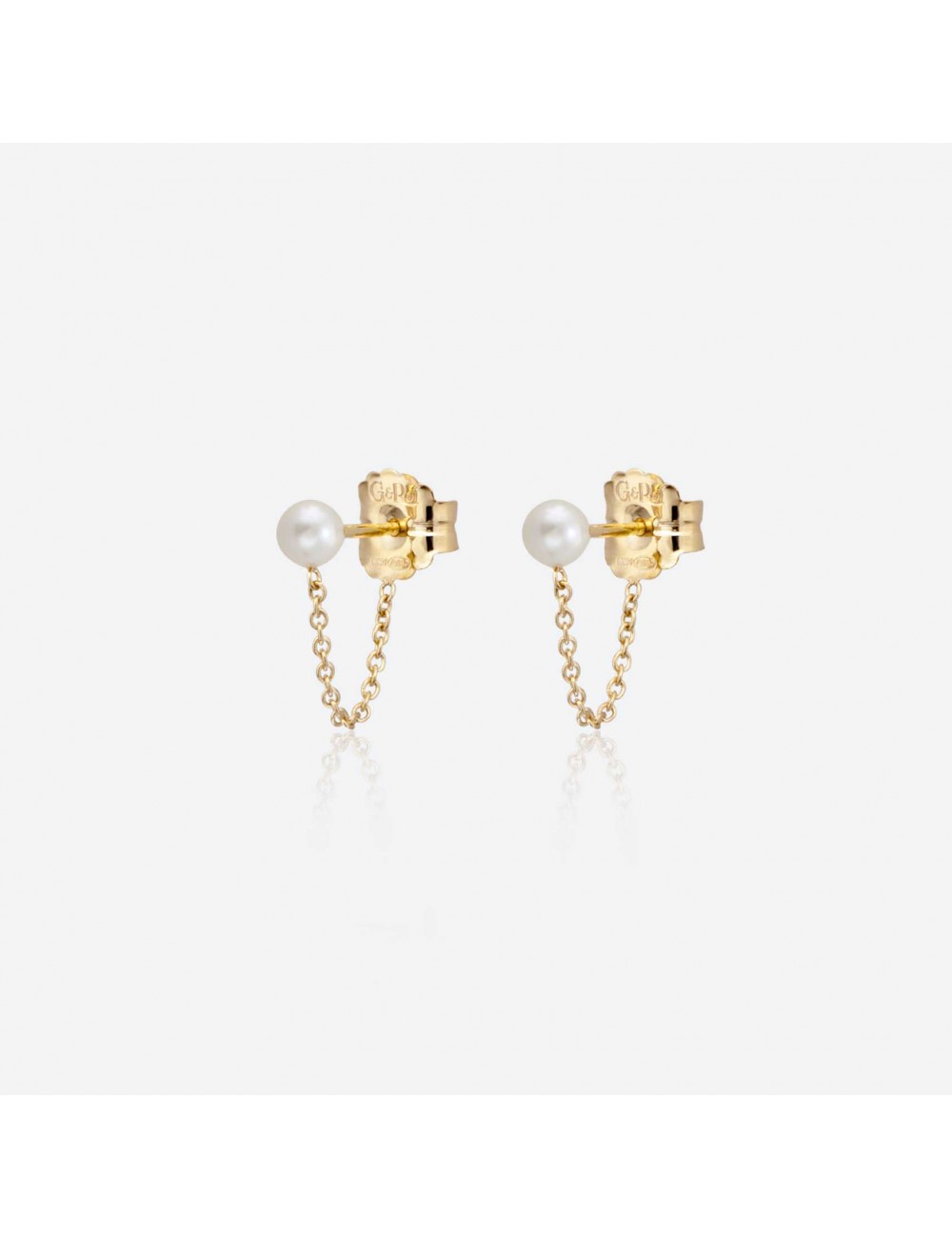pendientes drop chain gold & roses, gold&roses